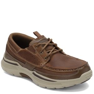 Skechers Expended-Menson Leather Lace Up Boat Shoes